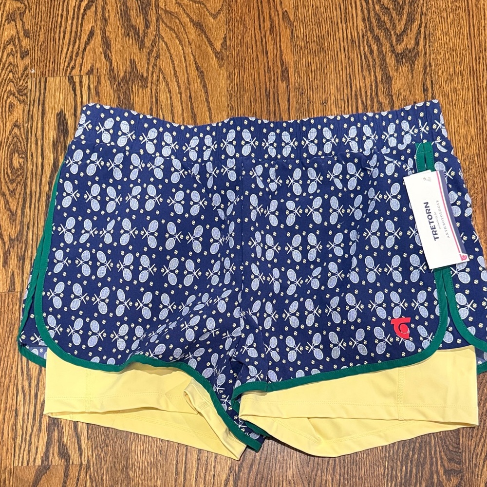 Tretorn tennis Women's Blue and Yellow Athletic Shorts